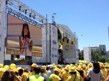 Foto en la plaza de Colón
