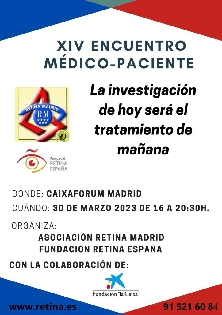 XIV Jornada Científicas sobre terapias en Distrofias de Retina y otras enfermedades raras con afectación visual: “La investigación de hoy será  el tratamiento de mañana”