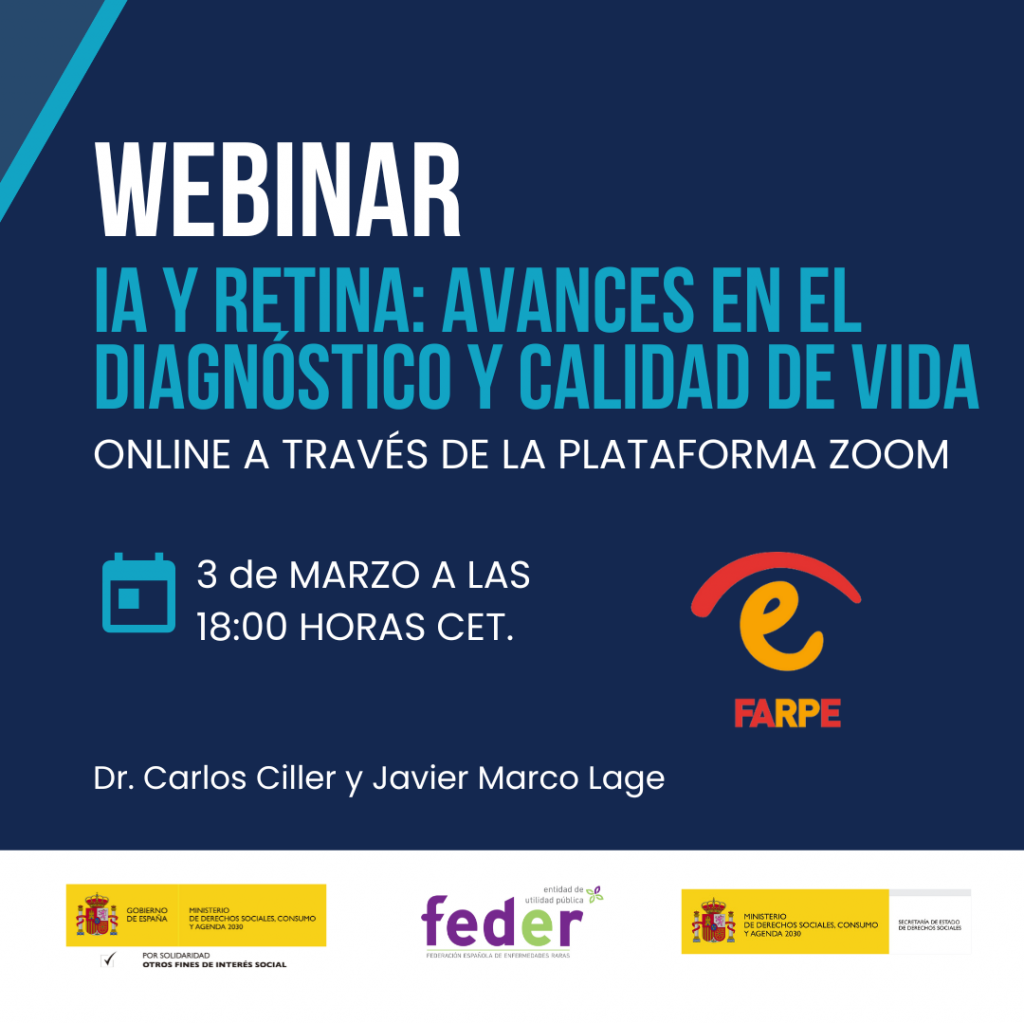 WEBINAR 3 DE ABRIL: IA Y RETINA. AVANCES EN EL DIAGNÓSTICO Y CALIDAD DE VIDA